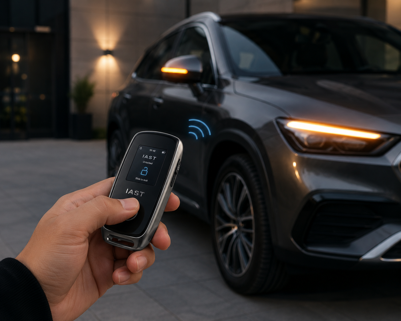 KeyFob unlocking a vehicle